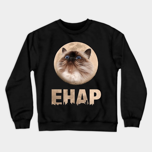 EHAP Cat Moon Crewneck Sweatshirt by EHAP Shop